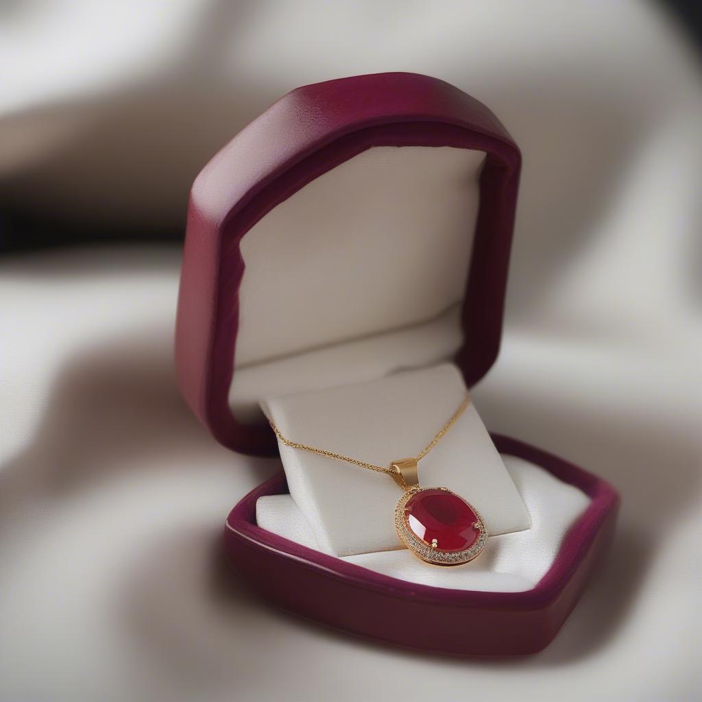 Bảo quản mặt dây chuyền nam đá ruby