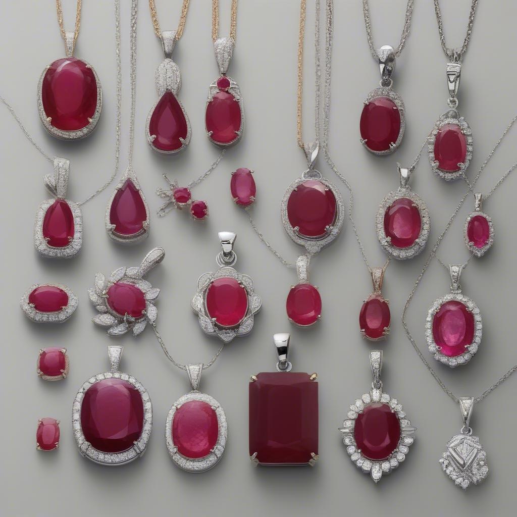 Chọn mặt dây chuyền gắn đá ruby phù hợp với phong cách cá nhân