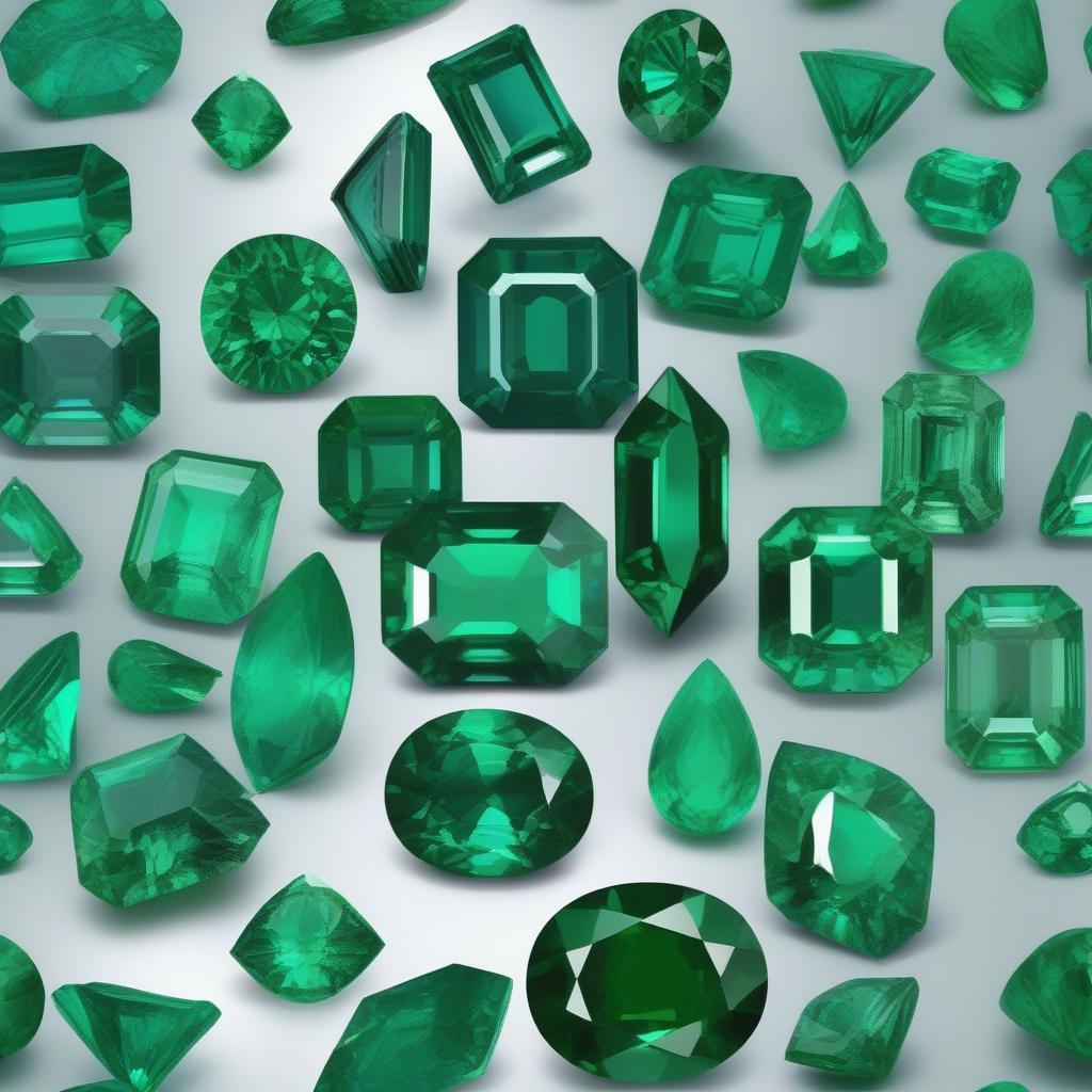 Viên đá Emerald xanh lục bảo, tỏa sáng rực rỡ.