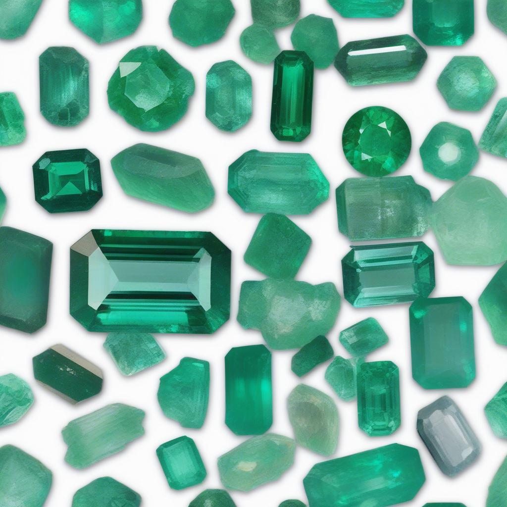 Đá Emerald với nhiều tạp chất, làm giảm độ tinh khiết và giá trị của đá