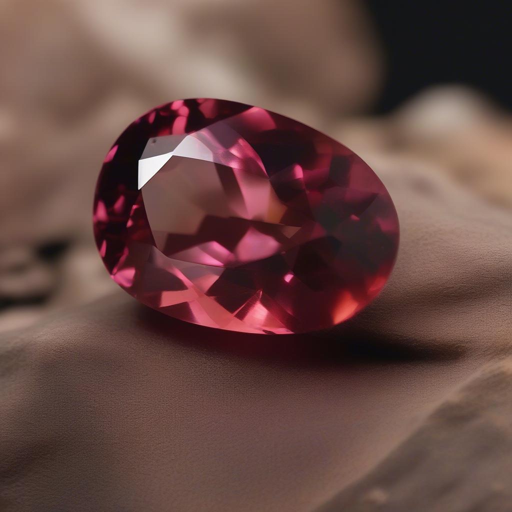 Đá Garnet đổi màu dưới ánh sáng