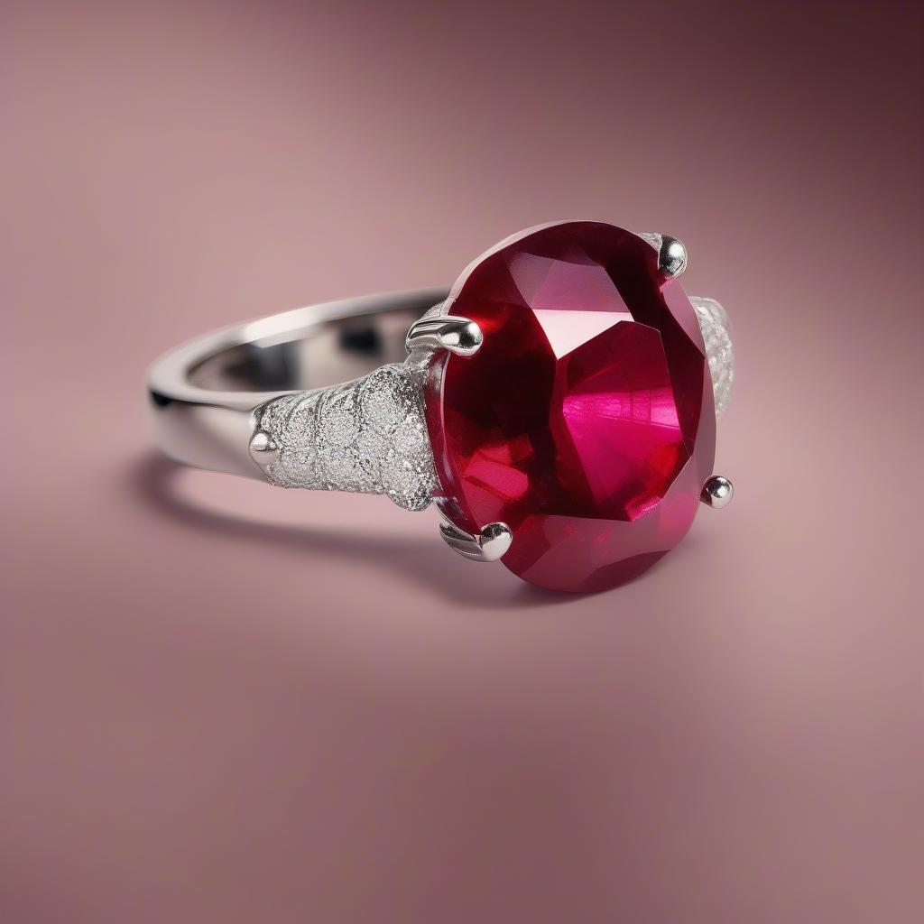 Viên ruby đỏ huyết bồ câu, một loại đá quý hiếm có giá trị cao