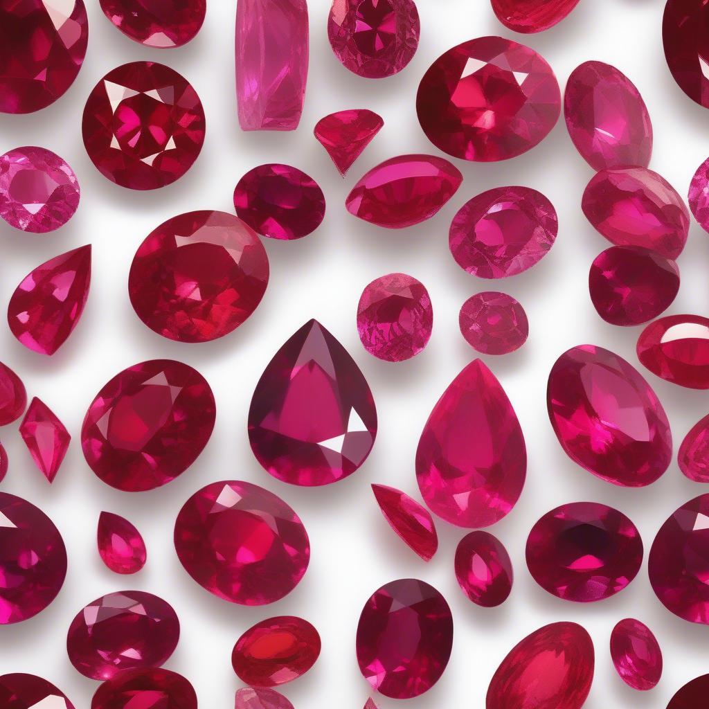 Viên đá Ruby đỏ rực rỡ, thể hiện sức mạnh và quyền lực