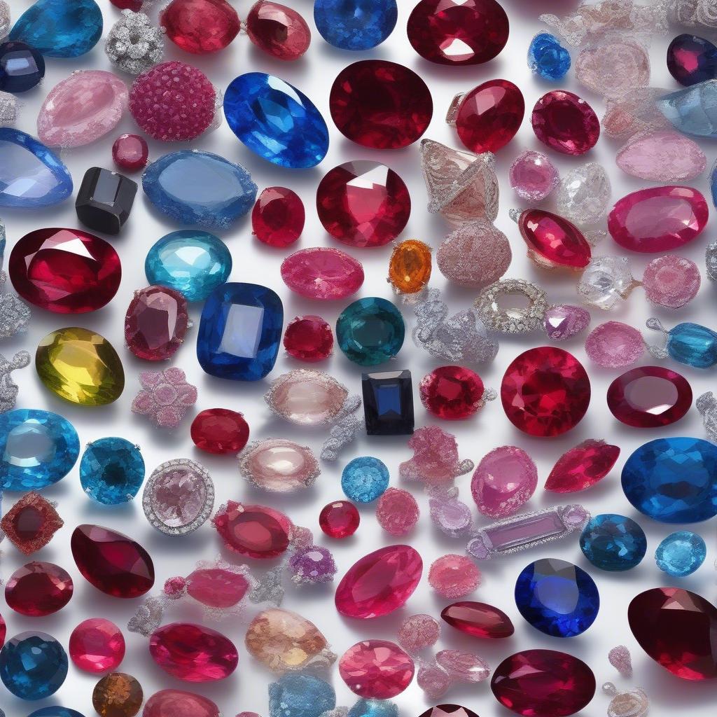 Đá quý thiên nhiên đa dạng màu sắc, từ đỏ rực của Ruby đến xanh thẳm của Sapphire