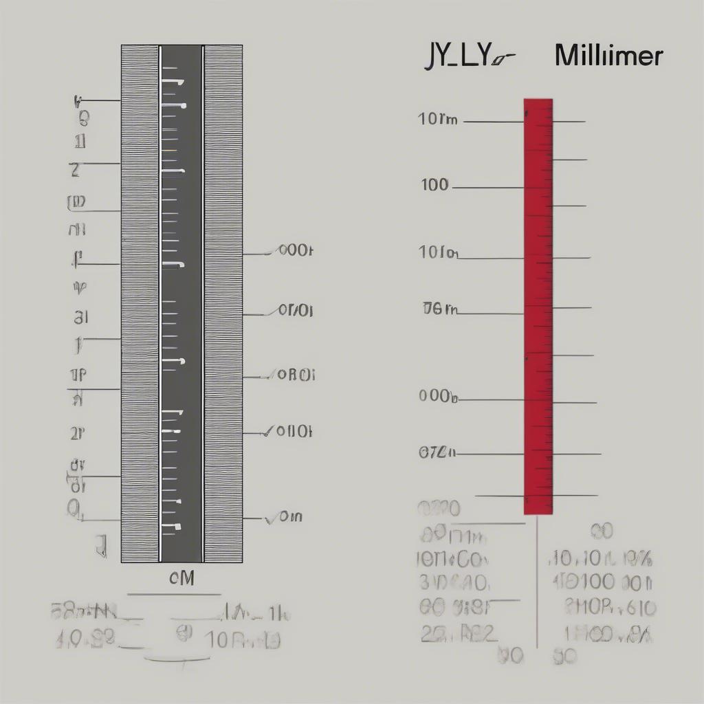 Hình ảnh minh họa đơn vị đo "ly" và sự tương quan với milimet