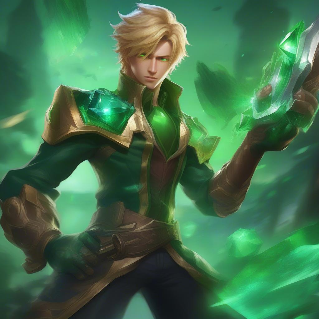 Skin Ezreal Ngọc Lục Bảo lol 2020: Khẩu súng pha lê