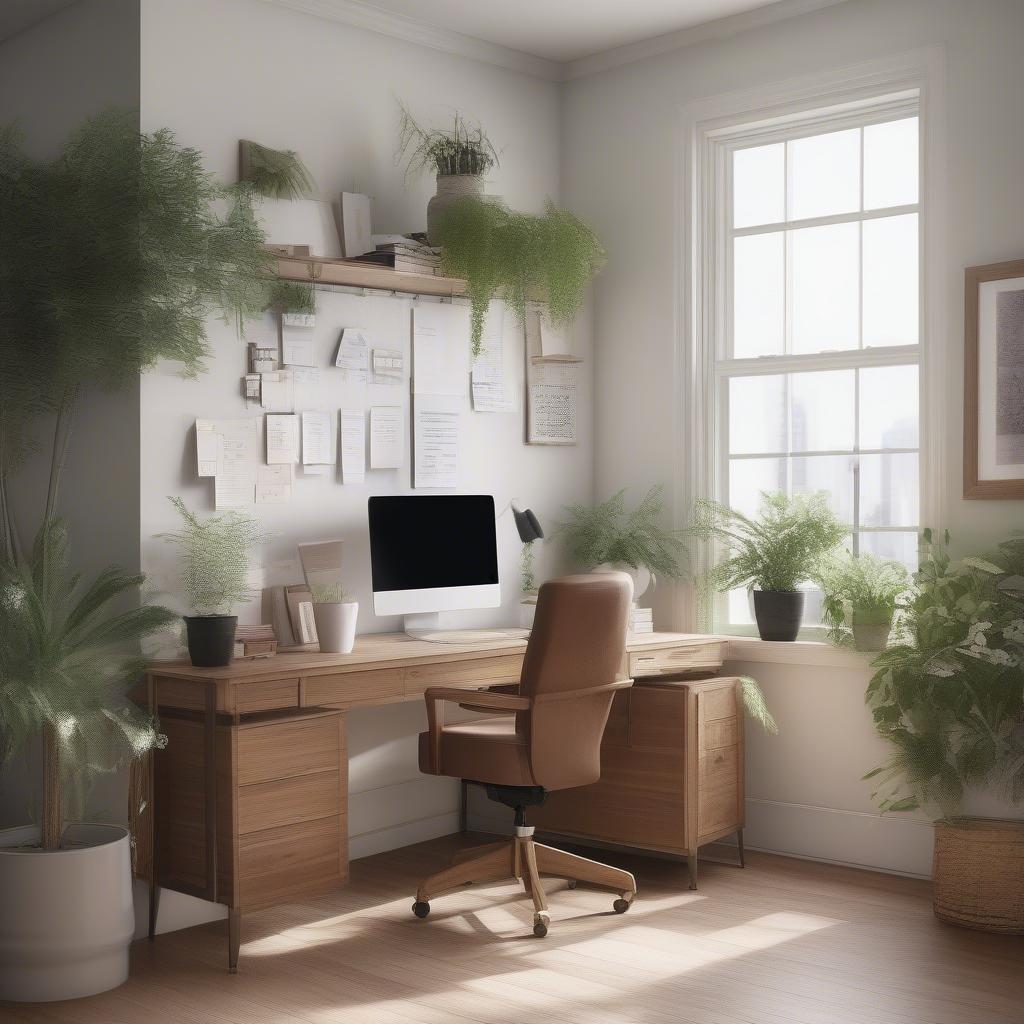 Feng Shui Optimized Office Workspace