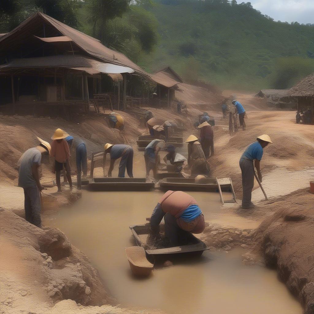 Khai thác đá quý Lào tác động đến kinh tế