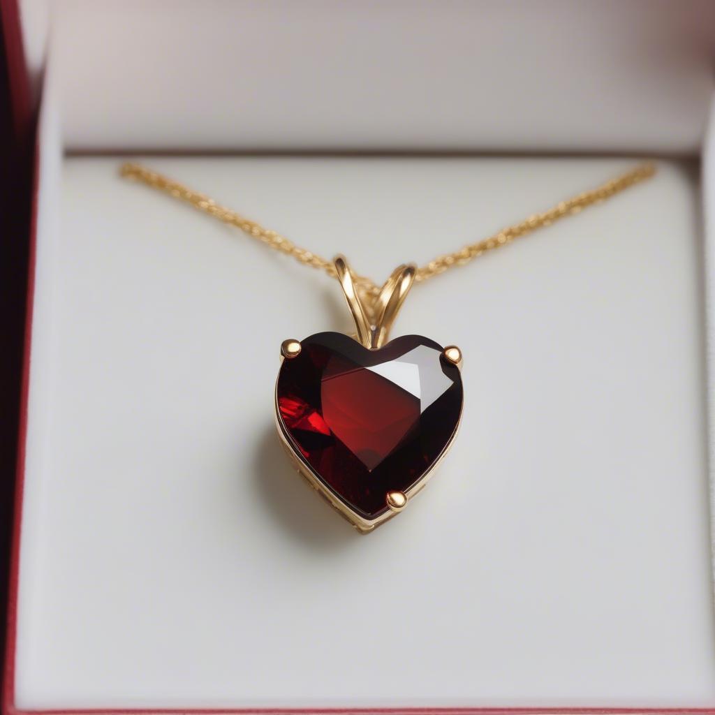 Mặt dây chuyền đá Garnet là món quà ý nghĩa dành tặng người yêu