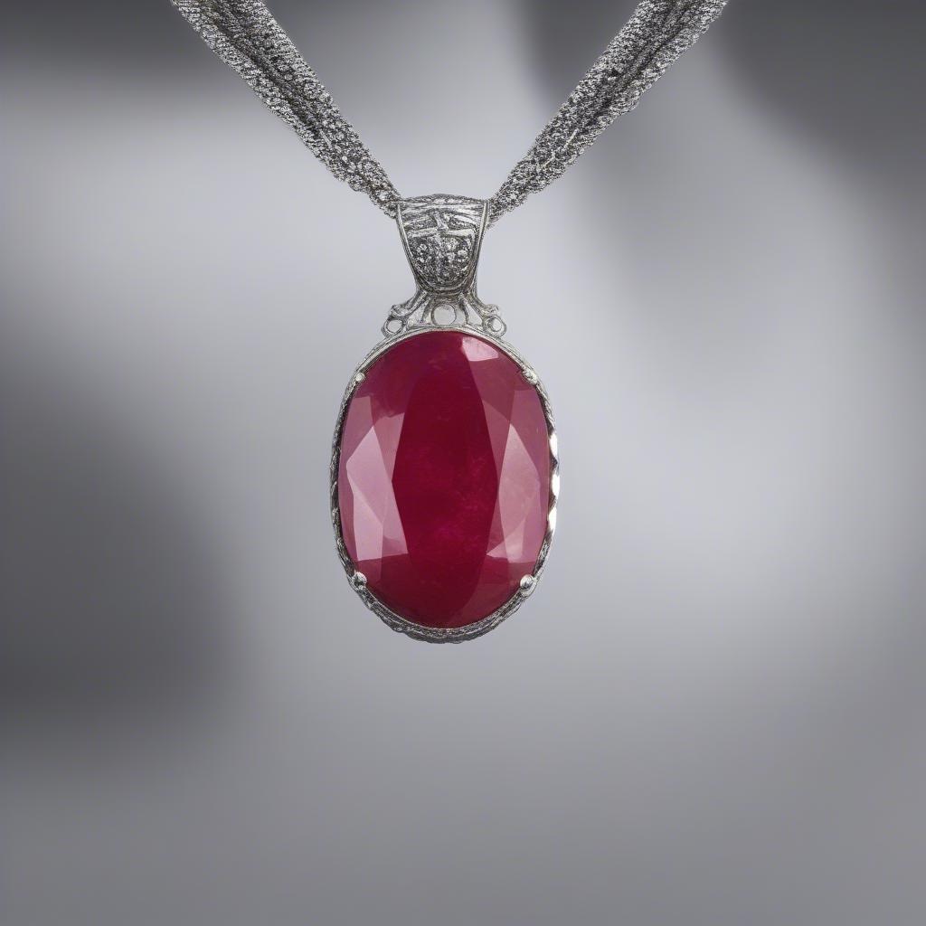 Mặt dây chuyền nam đá ruby và phong thủy