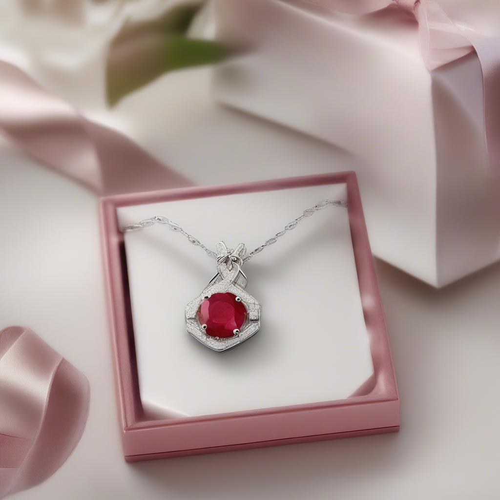 Mặt dây chuyền ruby SJC - Món quà ý nghĩa