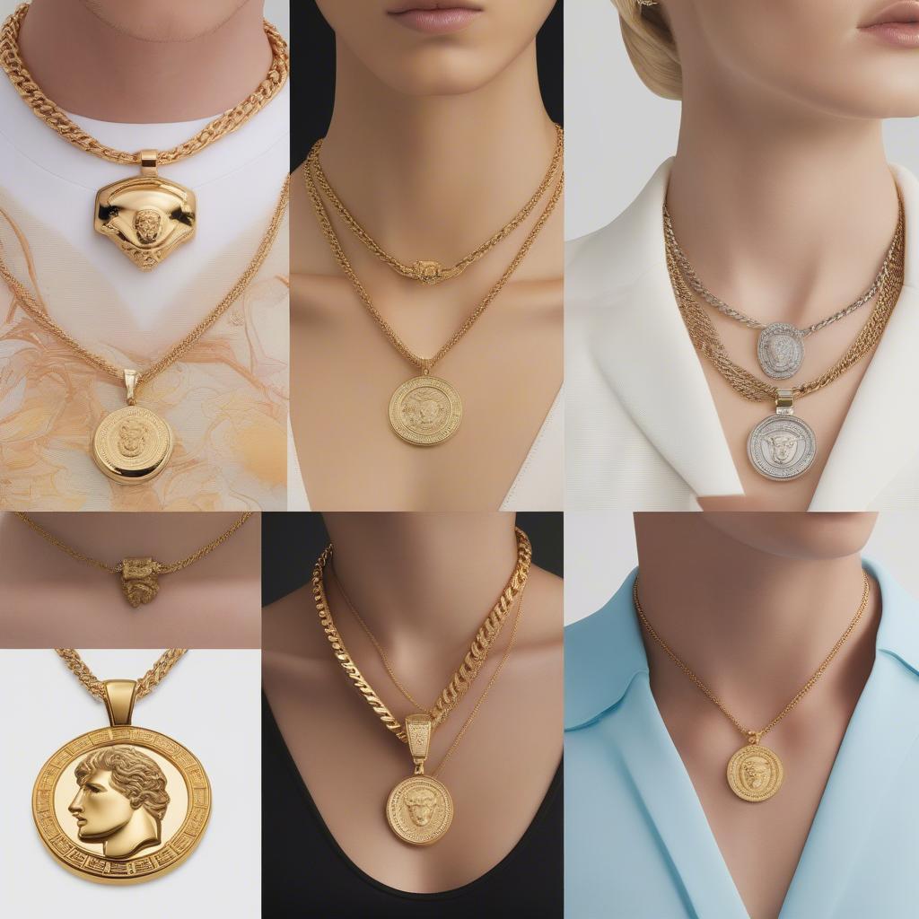 Mặt Dây Chuyền Versace Nam Nữ Phong Cách