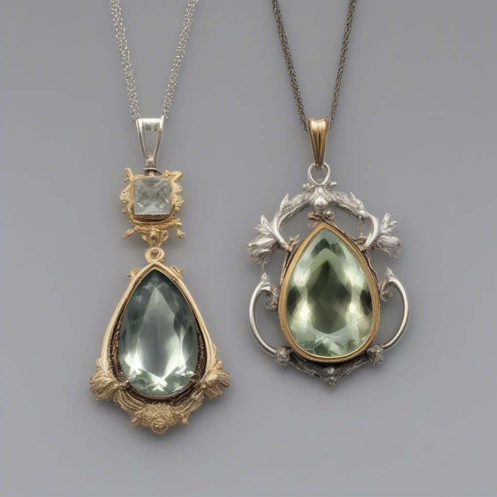 Mặt Dây Green Amethyst Cho Mệnh Mộc Và Hỏa