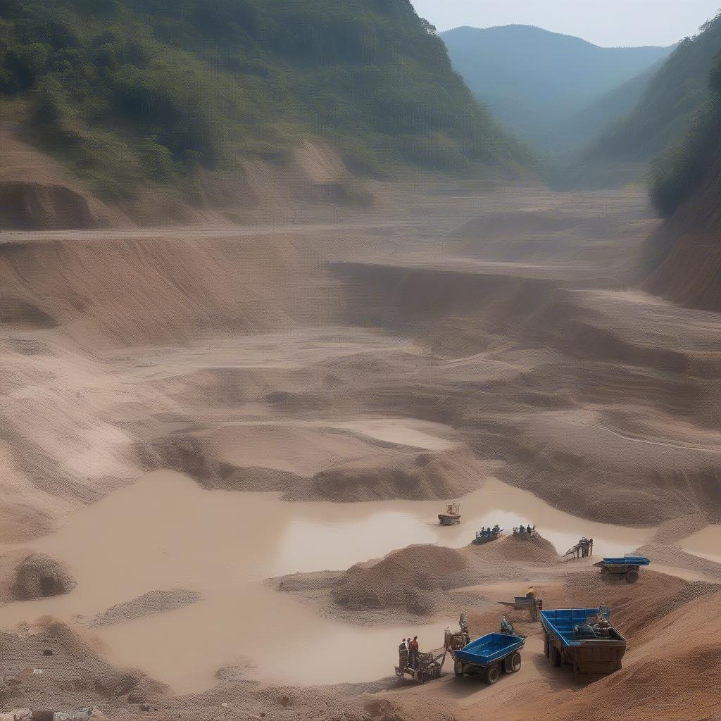 Khai Thác Đá Quý Tại Lào