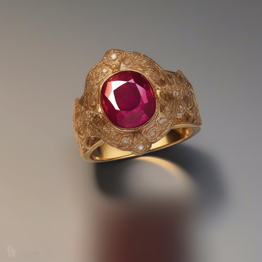 Nhẫn Vàng Đá Quý Ruby Cho Mệnh Hỏa