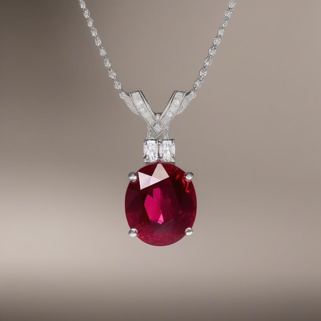 Viên ruby màu máu chim bồ câu quý hiếm