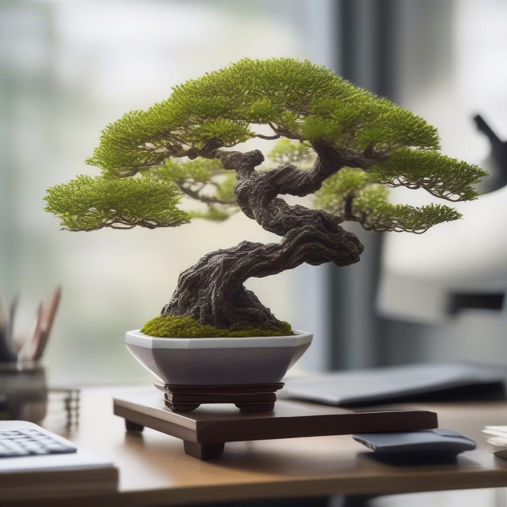 Cây bonsai đá quý phong thủy