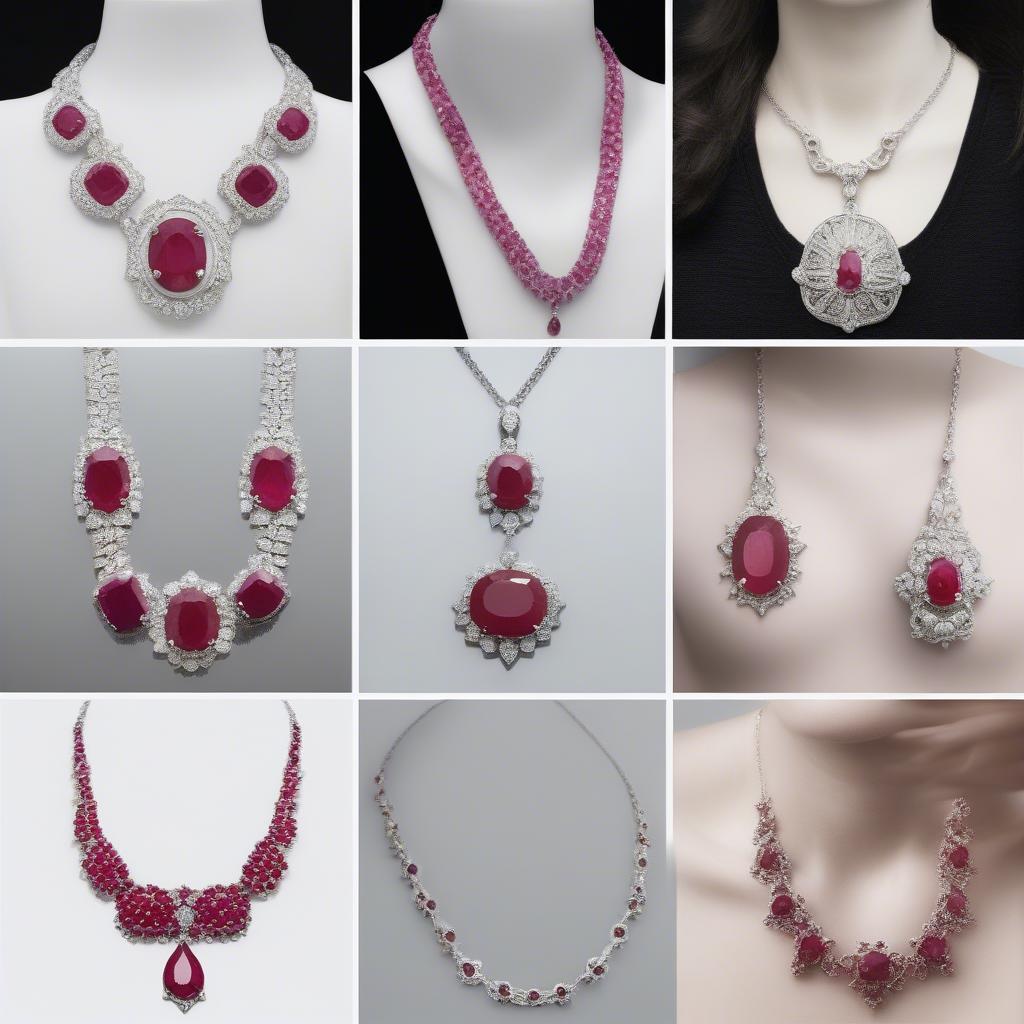 Chọn dây chuyền mặt ruby bạc xi vàng trắng Ross 36 phù hợp bản mệnh