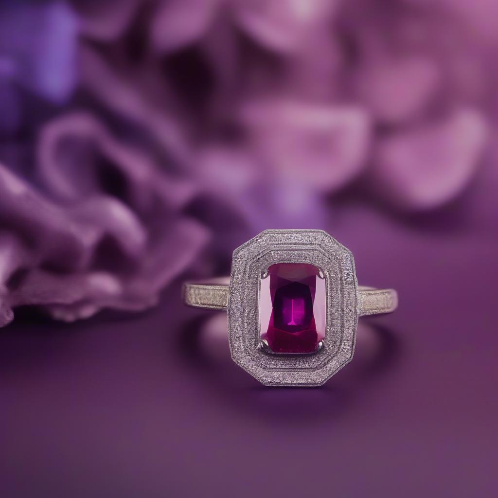 Đá quý ruby tím với vẻ đẹp huyền bí và quyến rũ