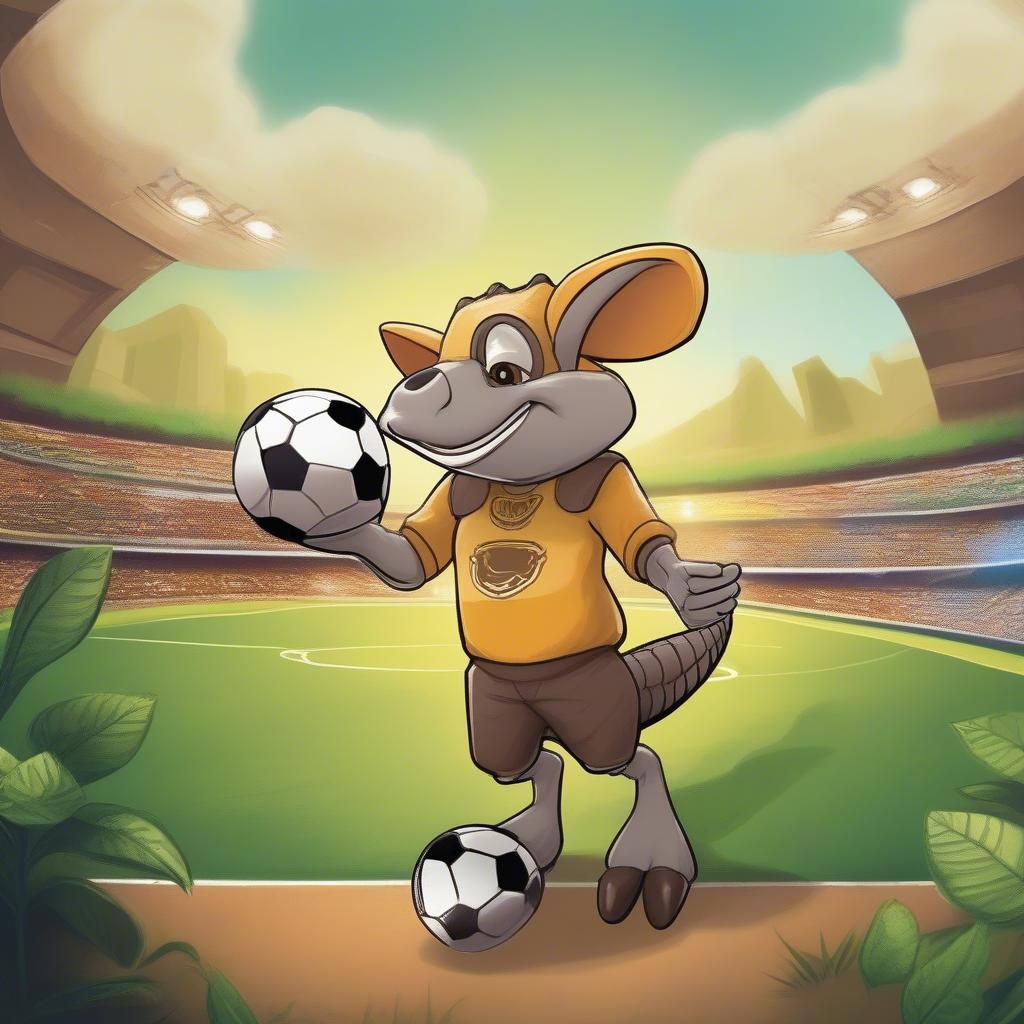 Fuleco chơi bóng tại World Cup 2014