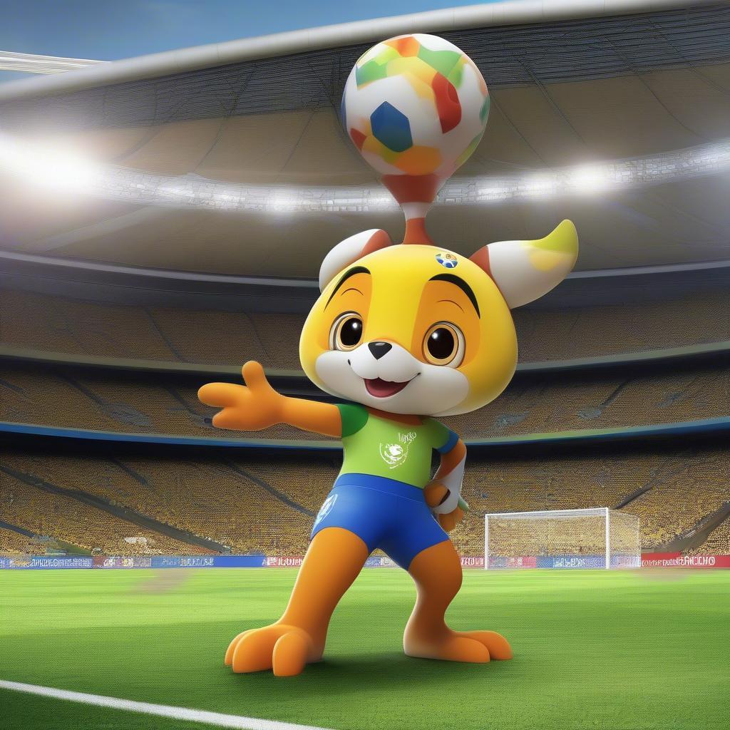 Fuleco tại sân vận động World Cup 2014