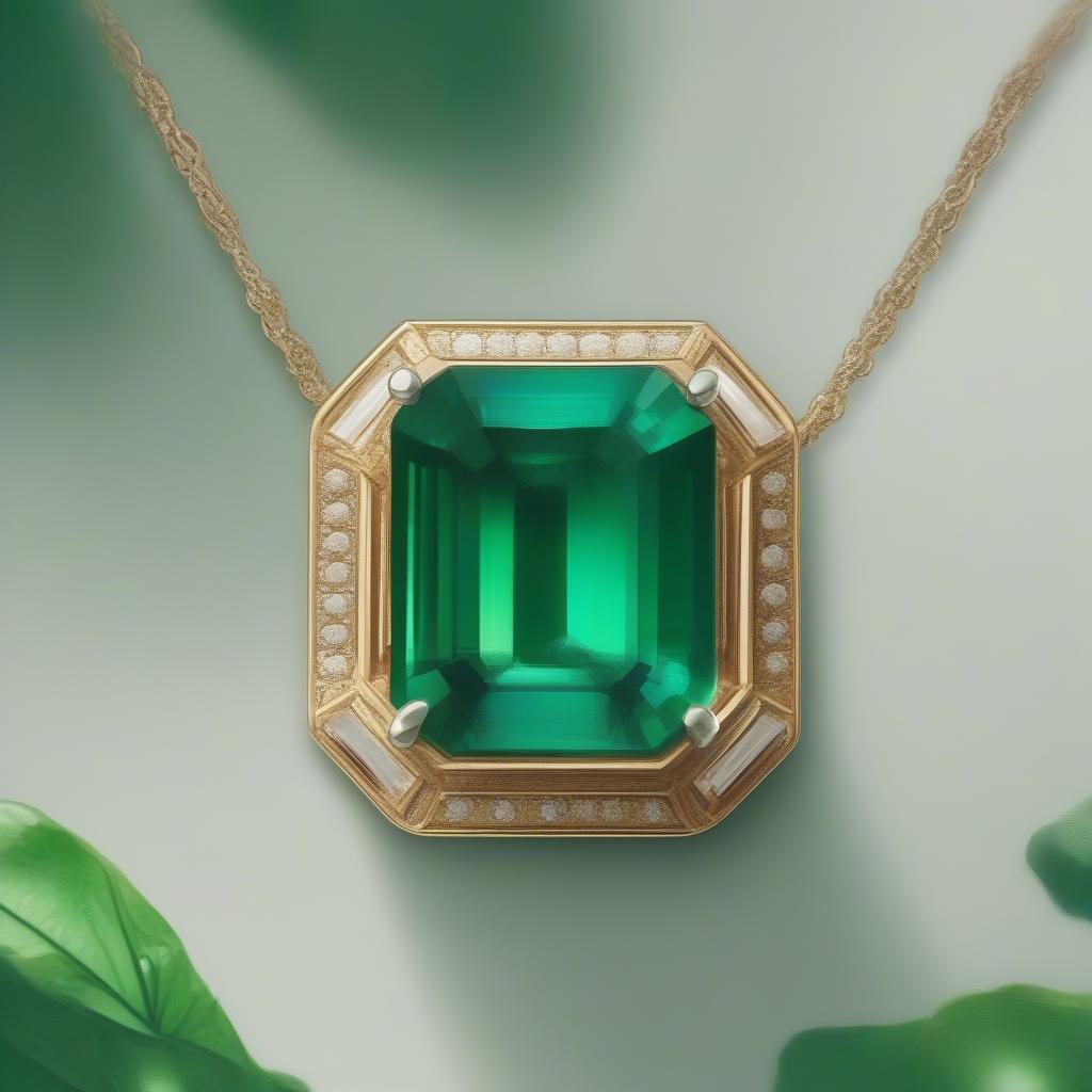 Viên ngọc lục bảo (Emerald) tỏa sáng, biểu tượng của thịnh vượng và hy vọng