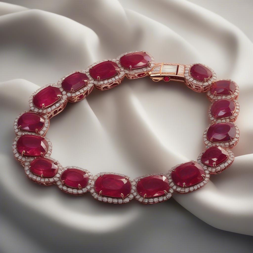 Vòng tay phong thủy đá ruby cho người mệnh Hỏa